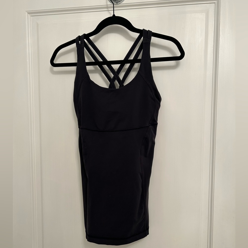 Lulu Lemon black razor back workout tank